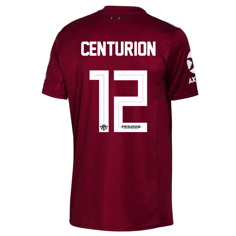 Férfi Futball Ezequiel Centurion 12 Idegenbeli Burgundia Mez 2019/20 Póló Ing
