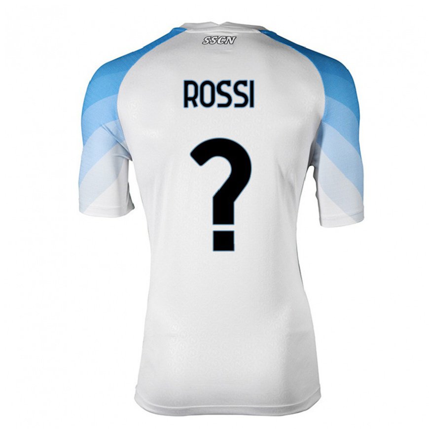 Kandiny Gyermek Francesco Rossi #0 Fehér ég Kék Idegenbeli Jersey 2022/23 Mez Póló Ing