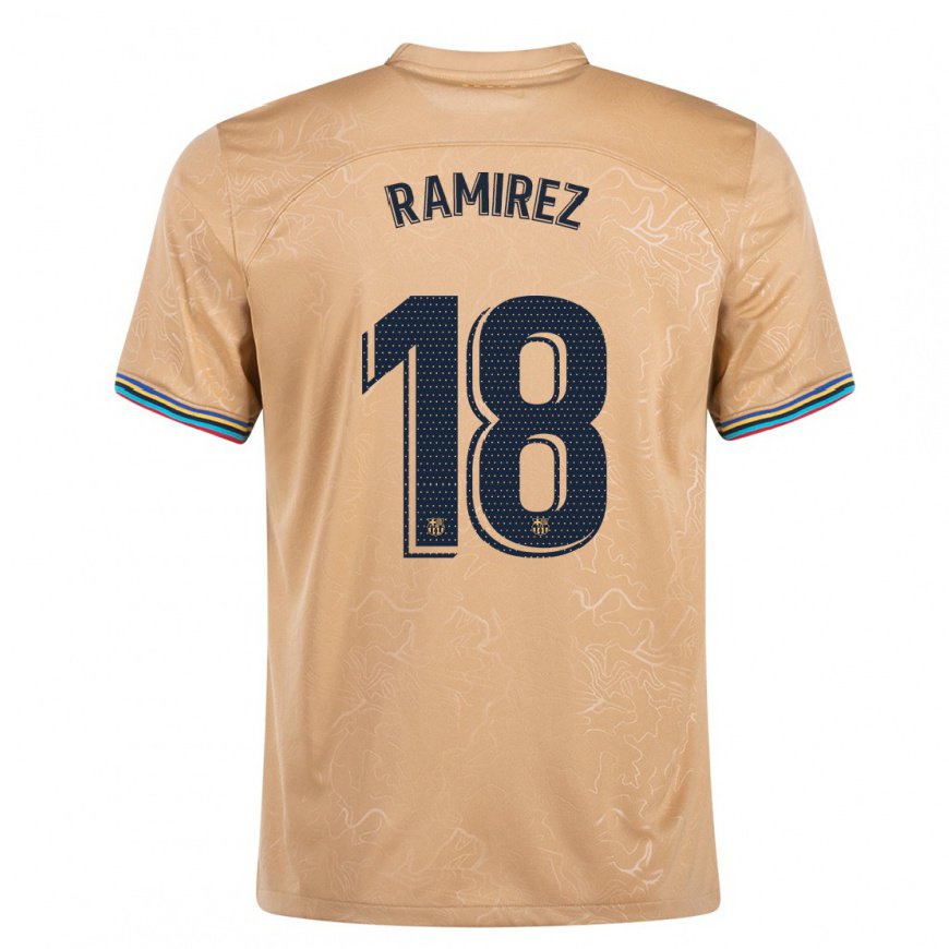Kandiny Női Emma Ramirez #18 Aranypénz Idegenbeli Jersey 2022/23 Mez Póló Ing