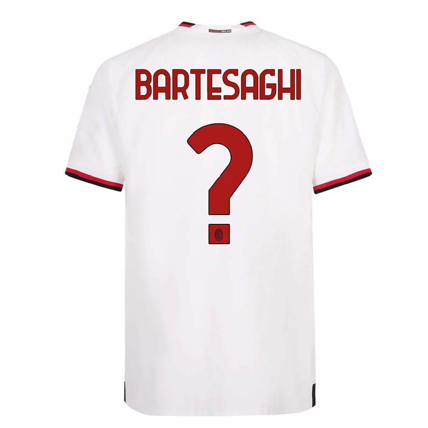Kandiny Női Davide Bartesaghi #0 Fehér Piros Idegenbeli Jersey 2022/23 Mez Póló Ing