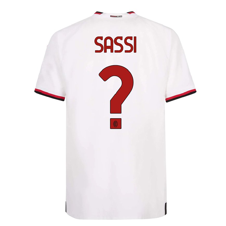 Kandiny Női Simone Sassi #0 Fehér Piros Idegenbeli Jersey 2022/23 Mez Póló Ing