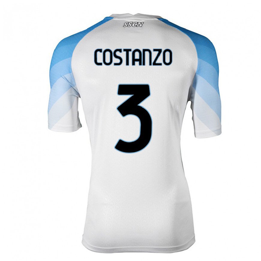 Kandiny Női Davide Costanzo #3 Fehér ég Kék Idegenbeli Jersey 2022/23 Mez Póló Ing