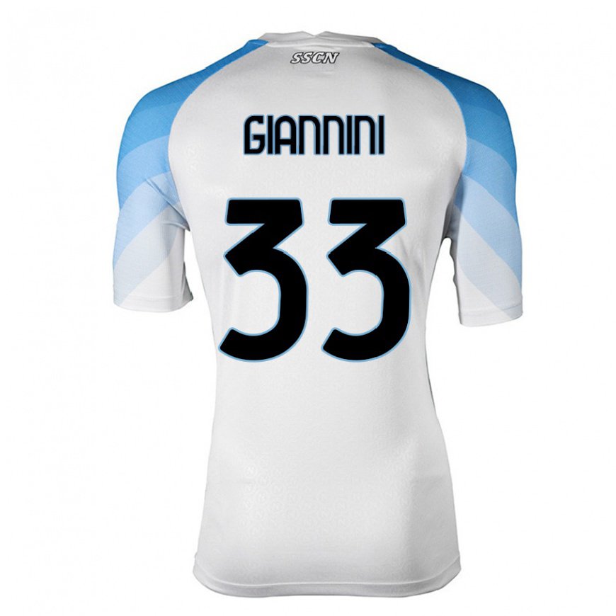 Kandiny Női Enrico Giannini #33 Fehér ég Kék Idegenbeli Jersey 2022/23 Mez Póló Ing