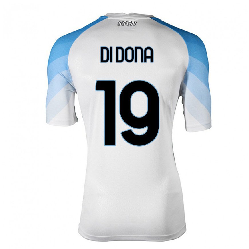 Kandiny Női Domenico Di Dona #19 Fehér ég Kék Idegenbeli Jersey 2022/23 Mez Póló Ing