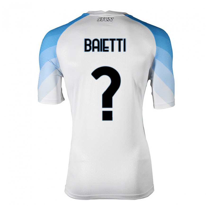 Kandiny Női Francesco Baietti #0 Fehér ég Kék Idegenbeli Jersey 2022/23 Mez Póló Ing