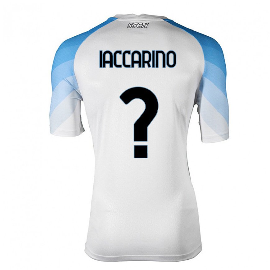 Kandiny Női Gennaro Iaccarino #0 Fehér ég Kék Idegenbeli Jersey 2022/23 Mez Póló Ing