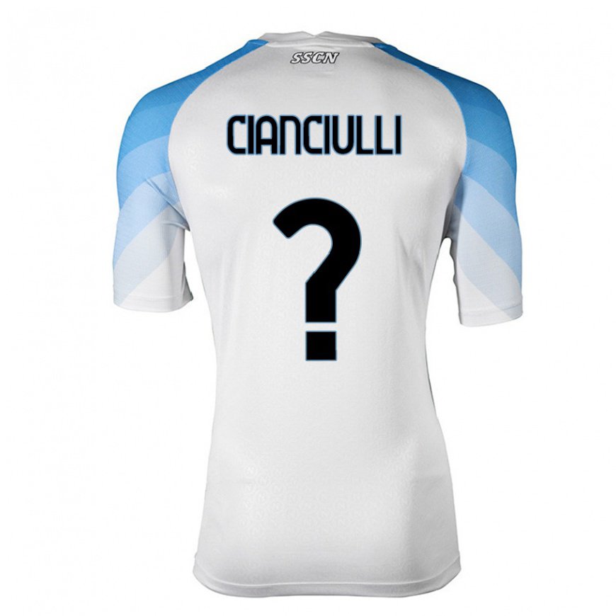 Kandiny Női Antonio Cianciulli #0 Fehér ég Kék Idegenbeli Jersey 2022/23 Mez Póló Ing
