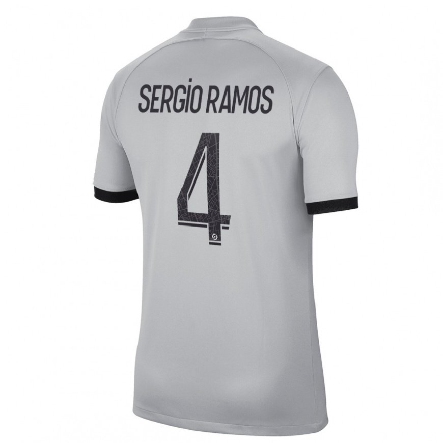 Kandiny Női Sergio Ramos #4 Szürke Idegenbeli Jersey 2022/23 Mez Póló Ing