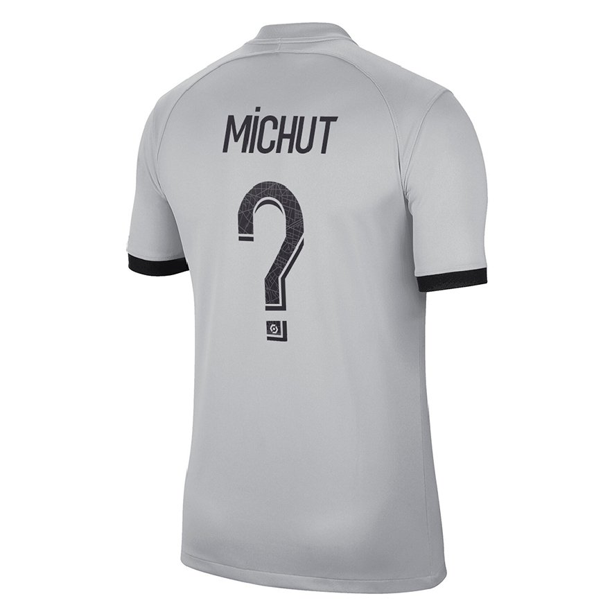 Kandiny Női Edouard Michut #0 Szürke Idegenbeli Jersey 2022/23 Mez Póló Ing