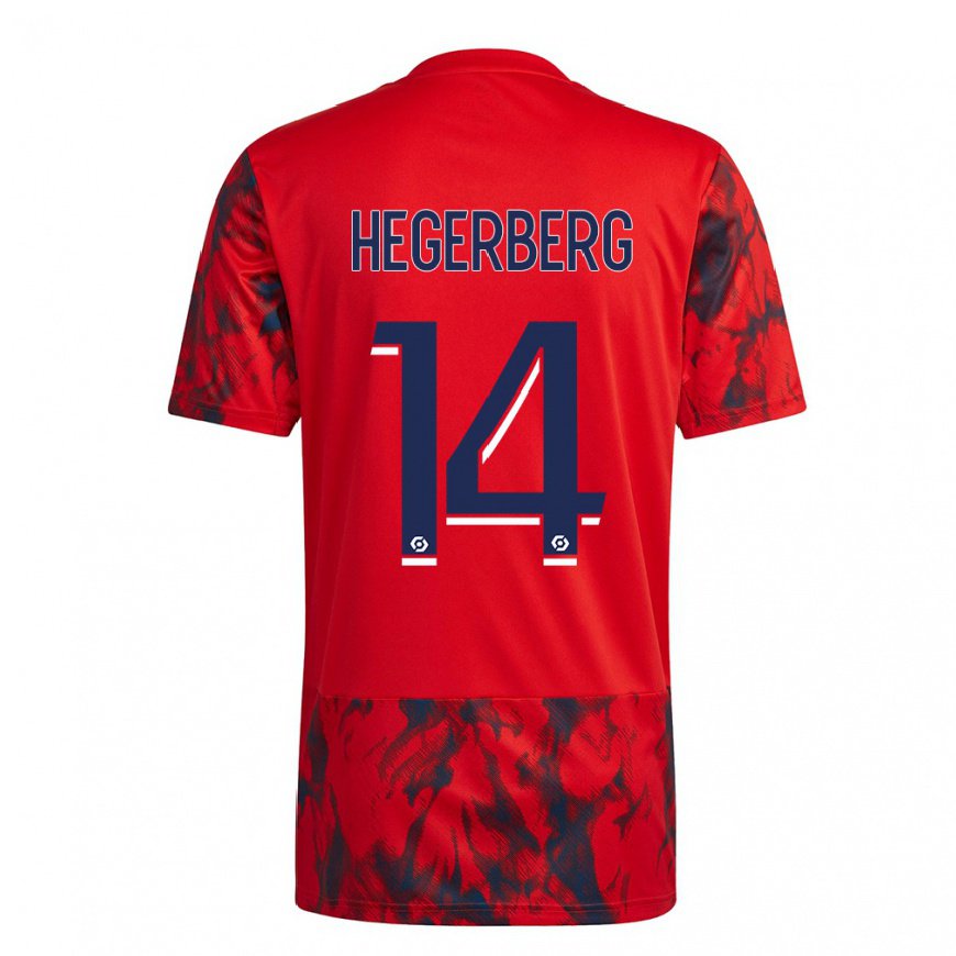 Kandiny Női Ada Hegerberg #14 Vörös Tér Idegenbeli Jersey 2022/23 Mez Póló Ing