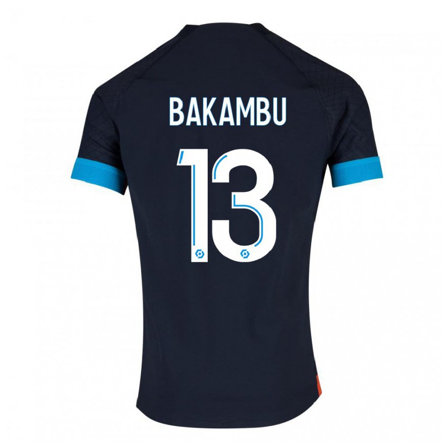 Kandiny Női Cedric Bakambu #13 Fekete Olimpiát Idegenbeli Jersey 2022/23 Mez Póló Ing