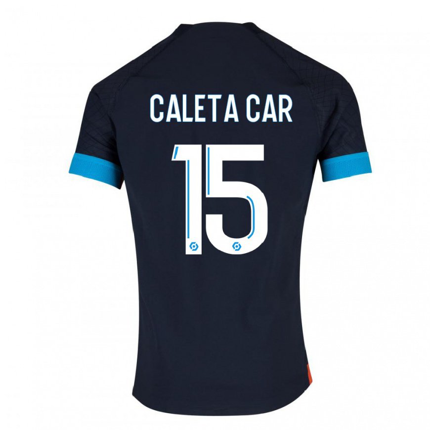 Kandiny Női Duje Caleta-Car #15 Fekete Olimpiát Idegenbeli Jersey 2022/23 Mez Póló Ing
