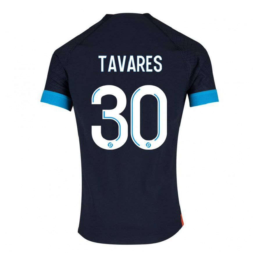 Kandiny Női Nuno Tavares #30 Fekete Olimpiát Idegenbeli Jersey 2022/23 Mez Póló Ing