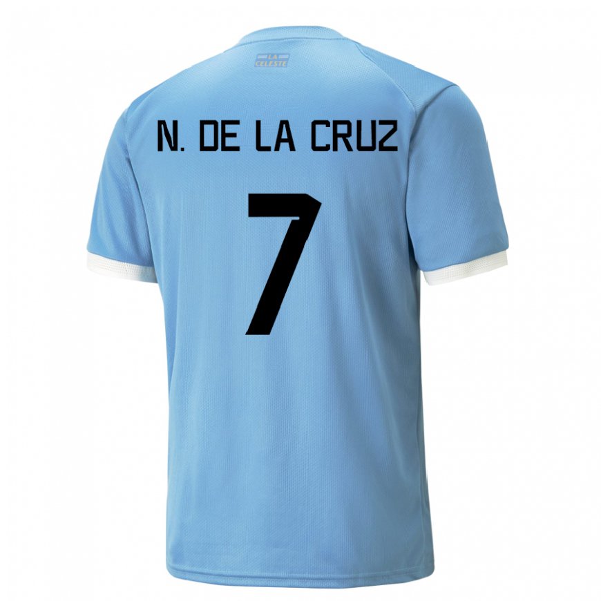 Kandiny Gyermek Uruguayi Nicolas De La Cruz #7 Kék Hazai Jersey 22-24 Mez Póló Ing