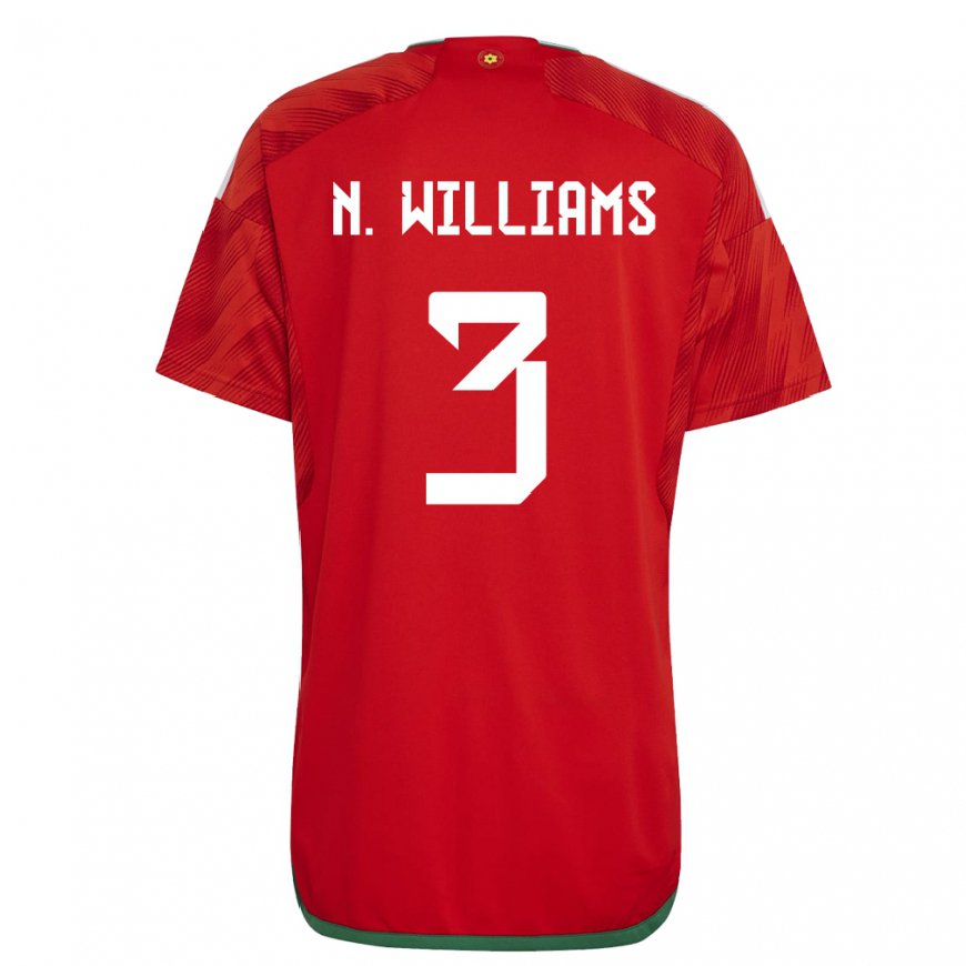 Kandiny Gyermek Walesi Neco Williams #3 Piros Hazai Jersey 22-24 Mez Póló Ing