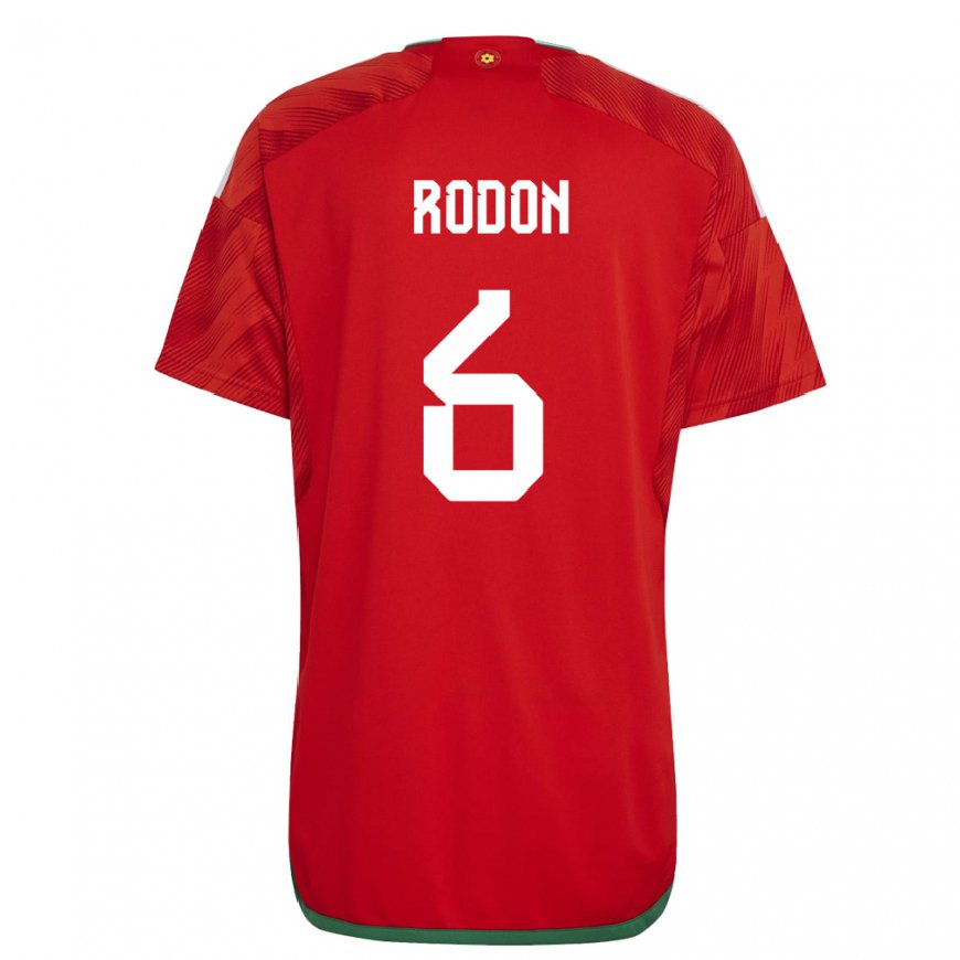 Kandiny Gyermek Walesi Joe Rodon #6 Piros Hazai Jersey 22-24 Mez Póló Ing