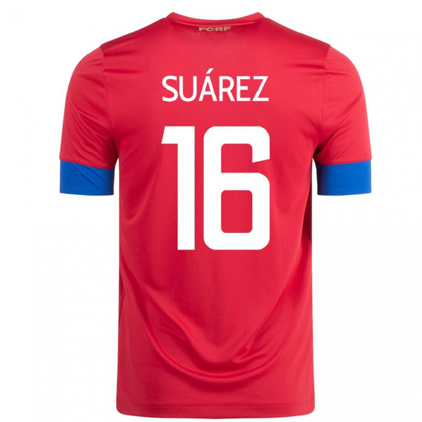 Kandiny Gyermek Costa Rica Aaron Suarez #16 Piros Hazai Jersey 22-24 Mez Póló Ing