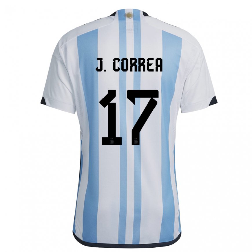 Kandiny Férfi Argentin Joaquin Correa #17 Fehér ég Kék Hazai Jersey 22-24 Mez Póló Ing