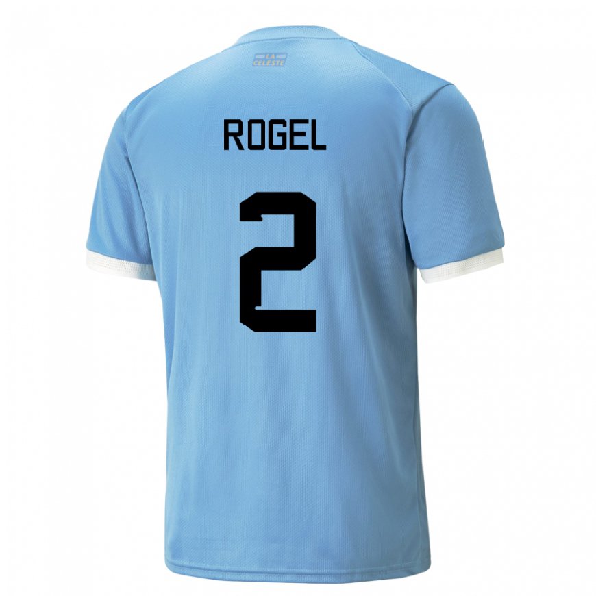 Kandiny Férfi Uruguayi Agustin Rogel #2 Kék Hazai Jersey 22-24 Mez Póló Ing