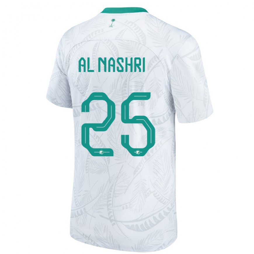 Kandiny Férfi Szaúd-arábiai Awad Al Nashri #25 Fehér Hazai Jersey 22-24 Mez Póló Ing