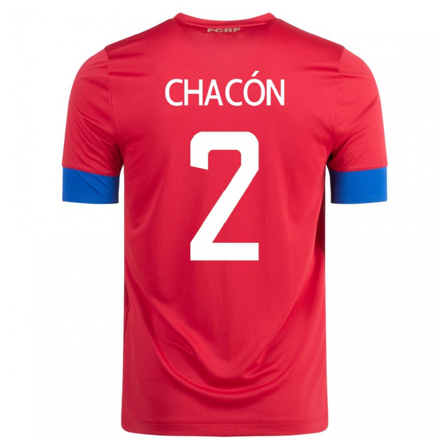 Kandiny Férfi Costa Rica Daniel Chacon #2 Piros Hazai Jersey 22-24 Mez Póló Ing