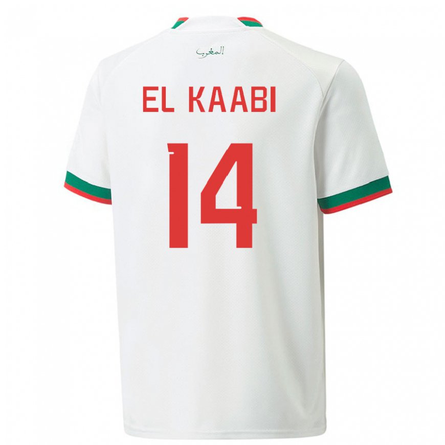 Kandiny Férfi Marokkói Ayoub El Kaabi #14 Fehér Idegenbeli Jersey 22-24 Mez Póló Ing
