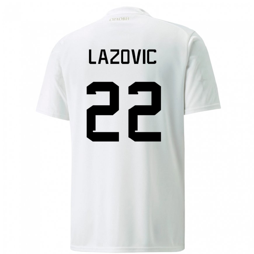 Kandiny Férfi Szerb Darko Lazovic #22 Fehér Idegenbeli Jersey 22-24 Mez Póló Ing