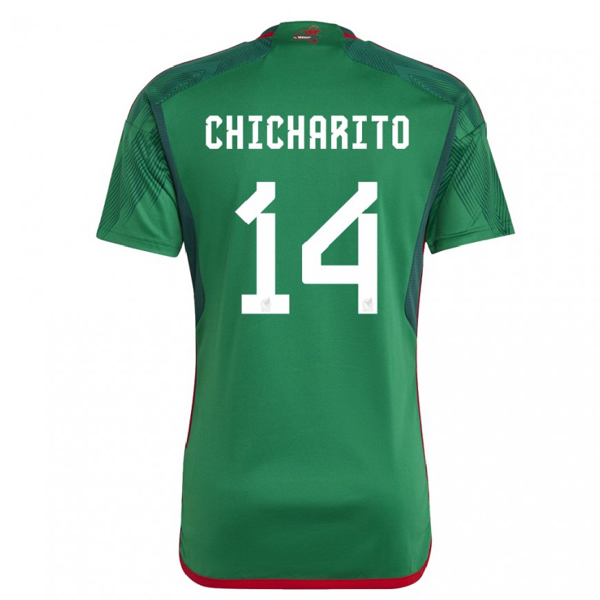Kandiny Női Mexikói Chicharito #14 Zöld Hazai Jersey 22-24 Mez Póló Ing