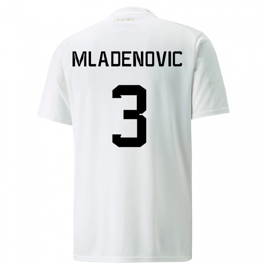 Kandiny Női Szerb Filip Mladenovic #3 Fehér Idegenbeli Jersey 22-24 Mez Póló Ing
