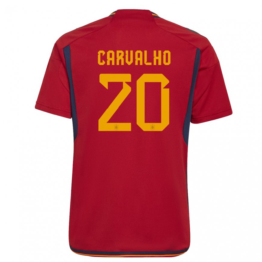 Kandiny Gyermek Spanyol Miguel Carvalho #20 Piros Hazai Jersey 22-24 Mez Póló Ing