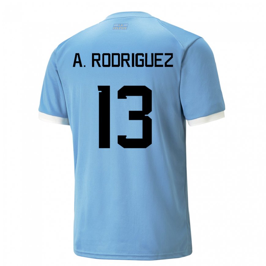 Kandiny Gyermek Uruguayi Agustin Rodriguez #13 Kék Hazai Jersey 22-24 Mez Póló Ing