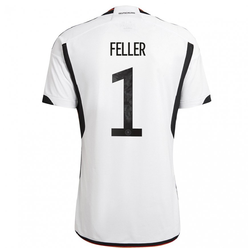 Kandiny Gyermek Német Frank Feller #1 Fehér Fekete Hazai Jersey 22-24 Mez Póló Ing