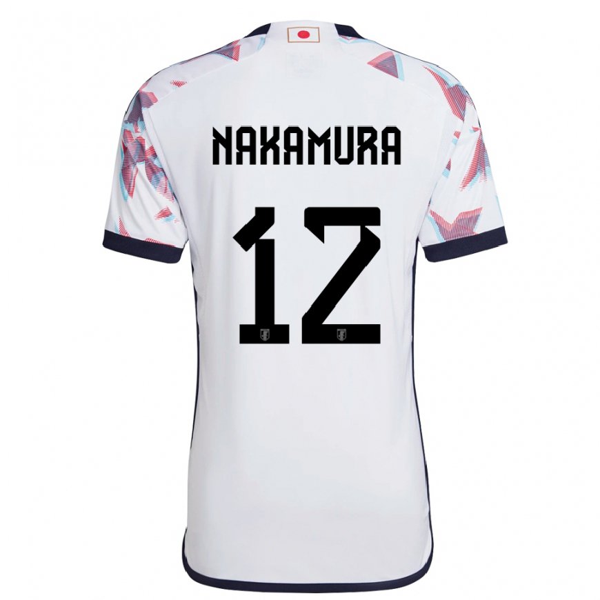 Kandiny Gyermek Japán Keisuke Nakamura #12 Fehér Idegenbeli Jersey 22-24 Mez Póló Ing