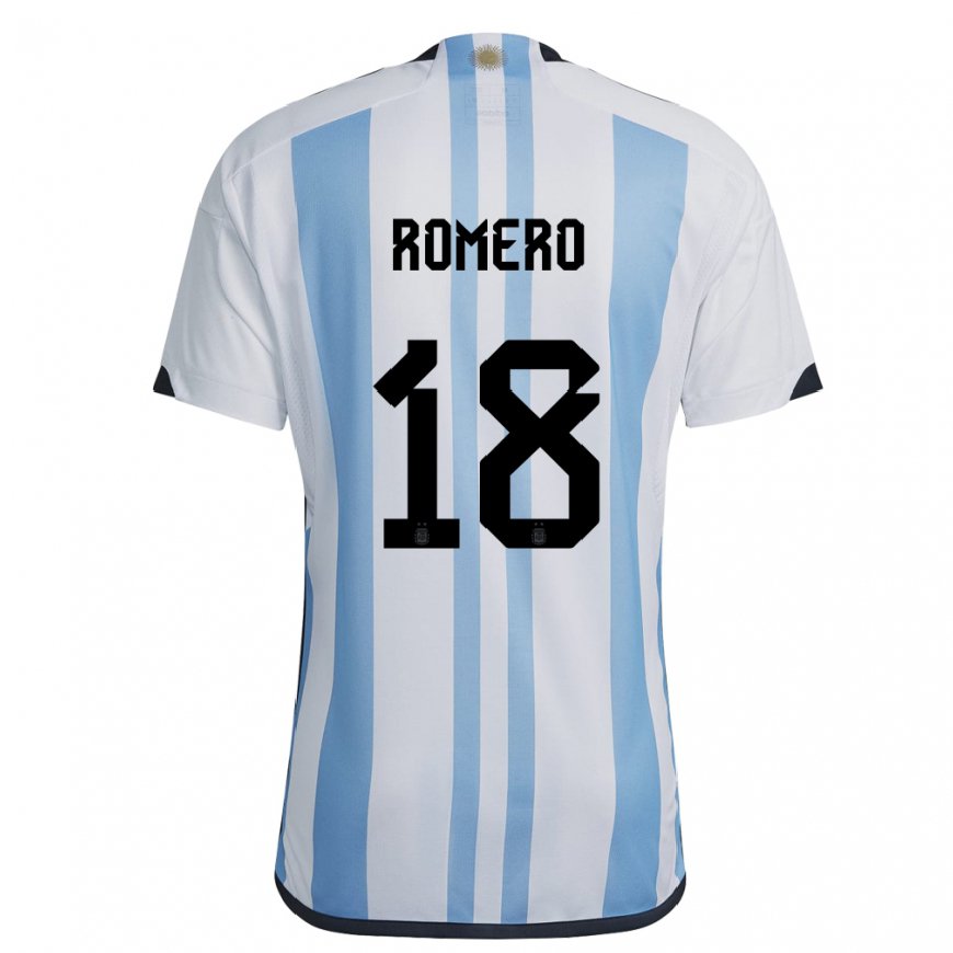 Kandiny Férfi Argentin Luka Romero #18 Fehér ég Kék Hazai Jersey 22-24 Mez Póló Ing