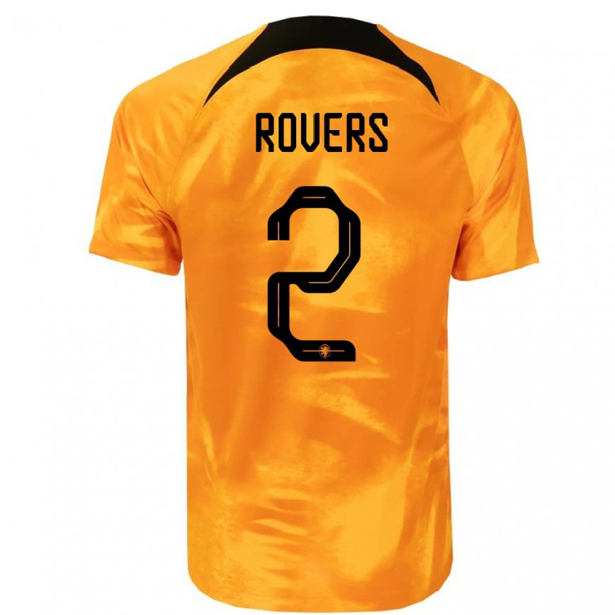 Kandiny Férfi Holland Bram Rovers #2 Lézer Narancs Hazai Jersey 22-24 Mez Póló Ing