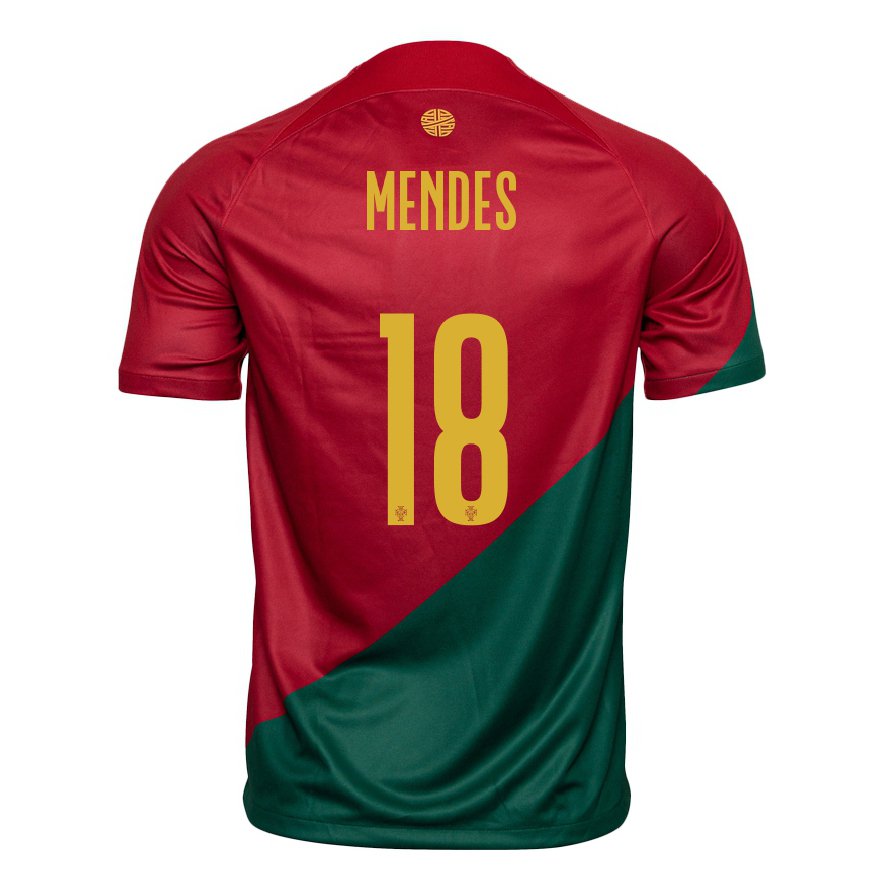 Kandiny Férfi Portugál Carolina Mendes #18 Piros Zöld Hazai Jersey 22-24 Mez Póló Ing