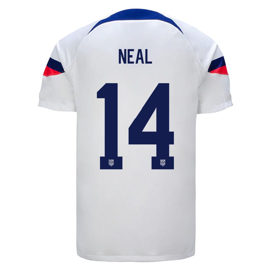 Kandiny Férfi Amerikai Jalen Neal #14 Fehér Hazai Jersey 22-24 Mez Póló Ing