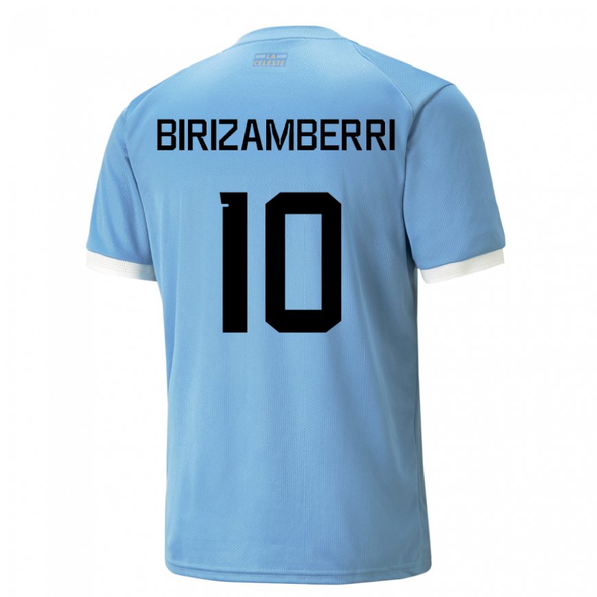 Kandiny Férfi Uruguayi Carolina Birizamberri #10 Kék Hazai Jersey 22-24 Mez Póló Ing