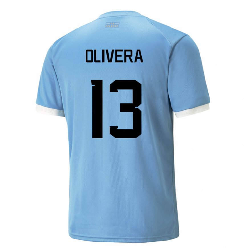 Kandiny Férfi Uruguayi Sofia Olivera #13 Kék Hazai Jersey 22-24 Mez Póló Ing