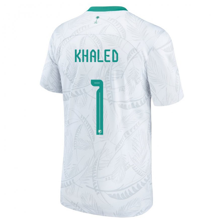 Kandiny Férfi Szaúd-arábiai Sarah Khaled #1 Fehér Hazai Jersey 22-24 Mez Póló Ing