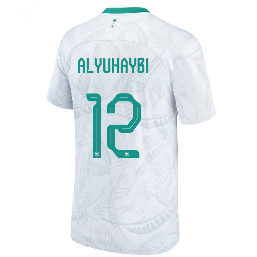 Kandiny Férfi Szaúd-arábiai Ammar Alyuhaybi #12 Fehér Hazai Jersey 22-24 Mez Póló Ing