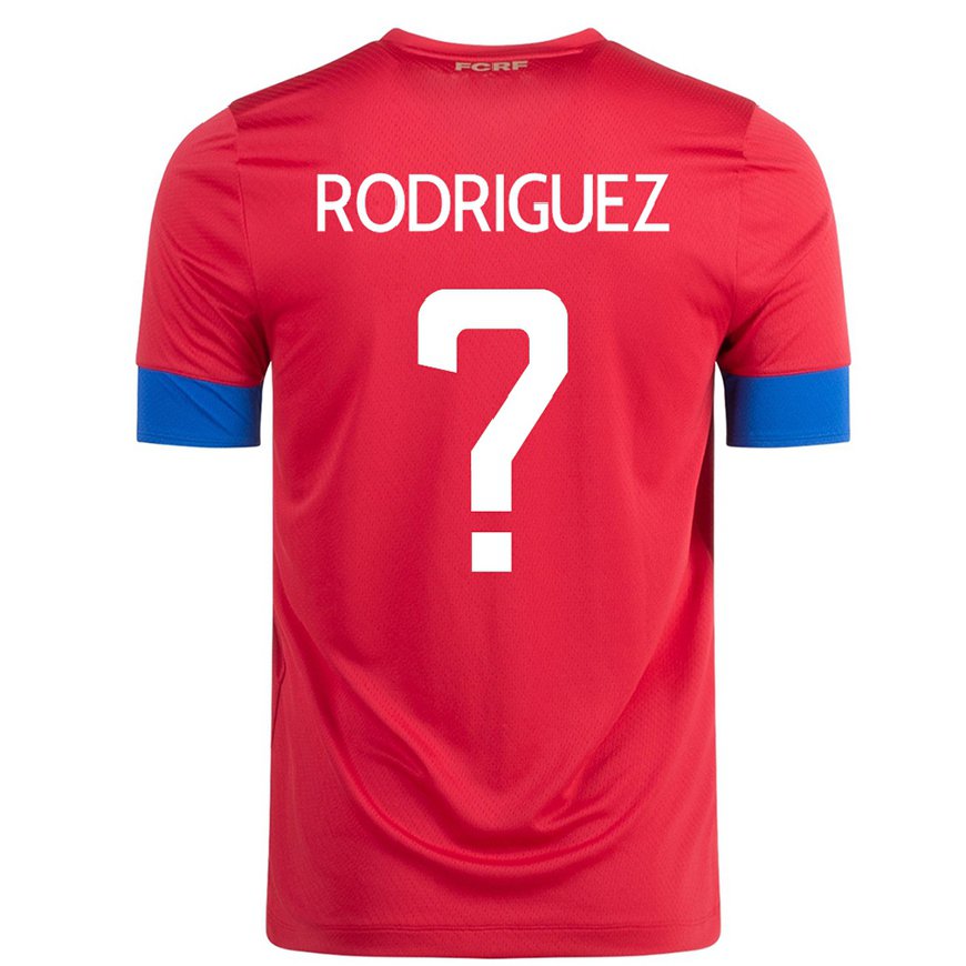 Kandiny Férfi Costa Rica Bradley Rodriguez #0 Piros Hazai Jersey 22-24 Mez Póló Ing