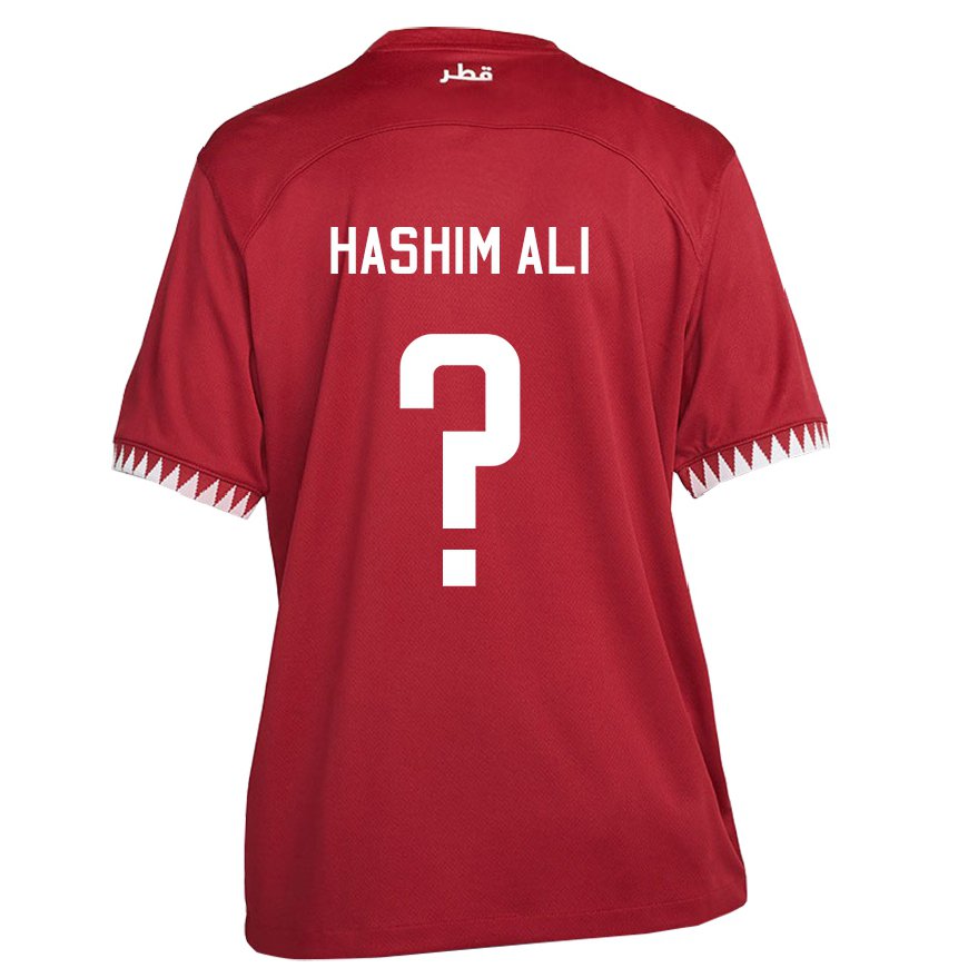 Kandiny Férfi Katari Hashim Ali #0 Gesztenyebarna Hazai Jersey 22-24 Mez Póló Ing
