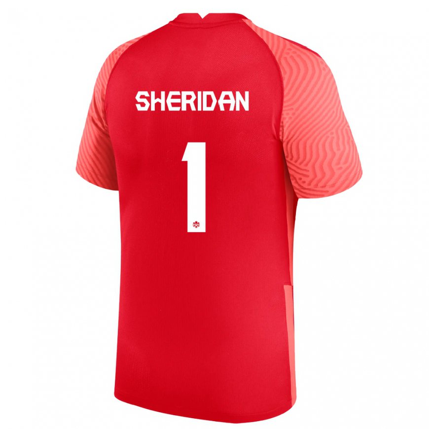 Kandiny Férfi Kanadai Kailen Sheridan #1 Piros Hazai Jersey 22-24 Mez Póló Ing