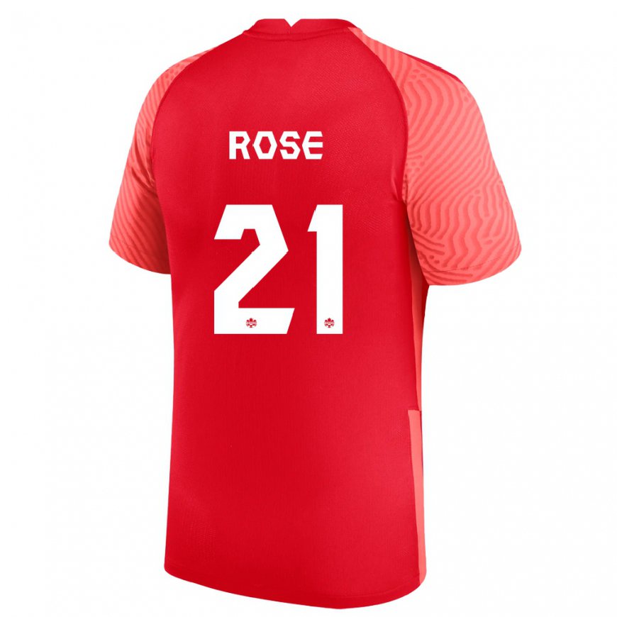 Kandiny Férfi Kanadai Jade Rose #21 Piros Hazai Jersey 22-24 Mez Póló Ing