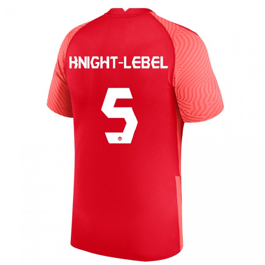 Kandiny Férfi Kanadai Jamie Knight Lebel #5 Piros Hazai Jersey 22-24 Mez Póló Ing