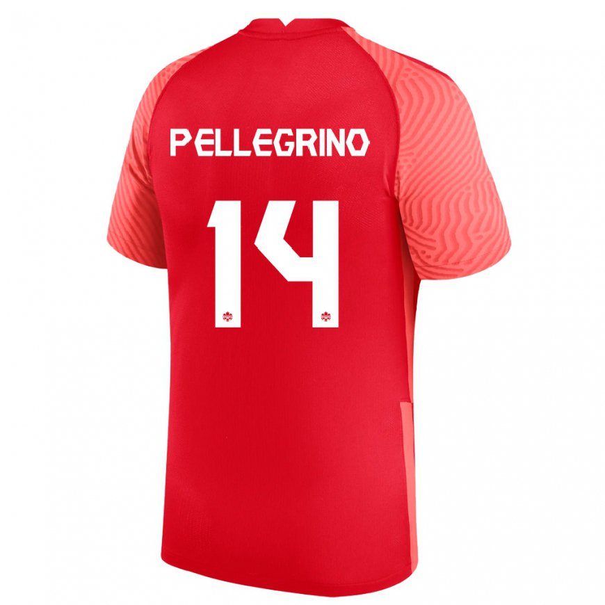 Kandiny Férfi Kanadai Gabriel Pellegrino #14 Piros Hazai Jersey 22-24 Mez Póló Ing
