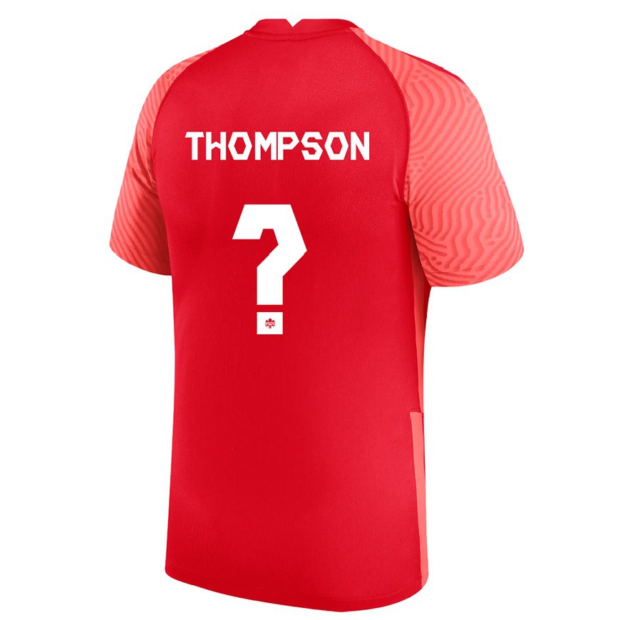 Kandiny Férfi Kanadai Kosi Thompson #0 Piros Hazai Jersey 22-24 Mez Póló Ing