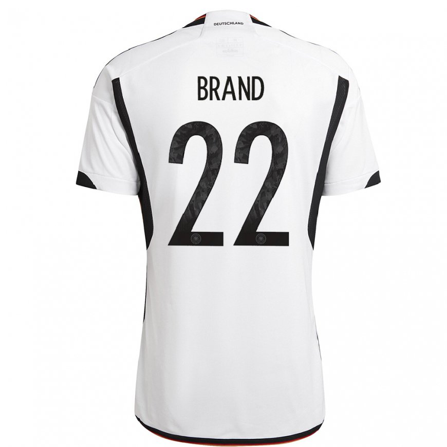 Kandiny Férfi Német Jule Brand #22 Fehér Fekete Hazai Jersey 22-24 Mez Póló Ing