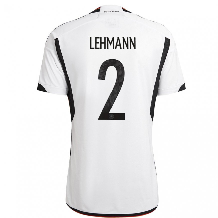 Kandiny Férfi Német Paul Lehmann #2 Fehér Fekete Hazai Jersey 22-24 Mez Póló Ing